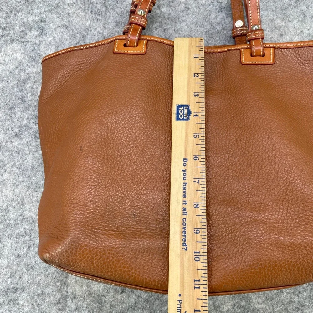 Dooney & Bourke Flynn Tote Bag Women Medium Brown Pebbled Leather Shoulder Purse